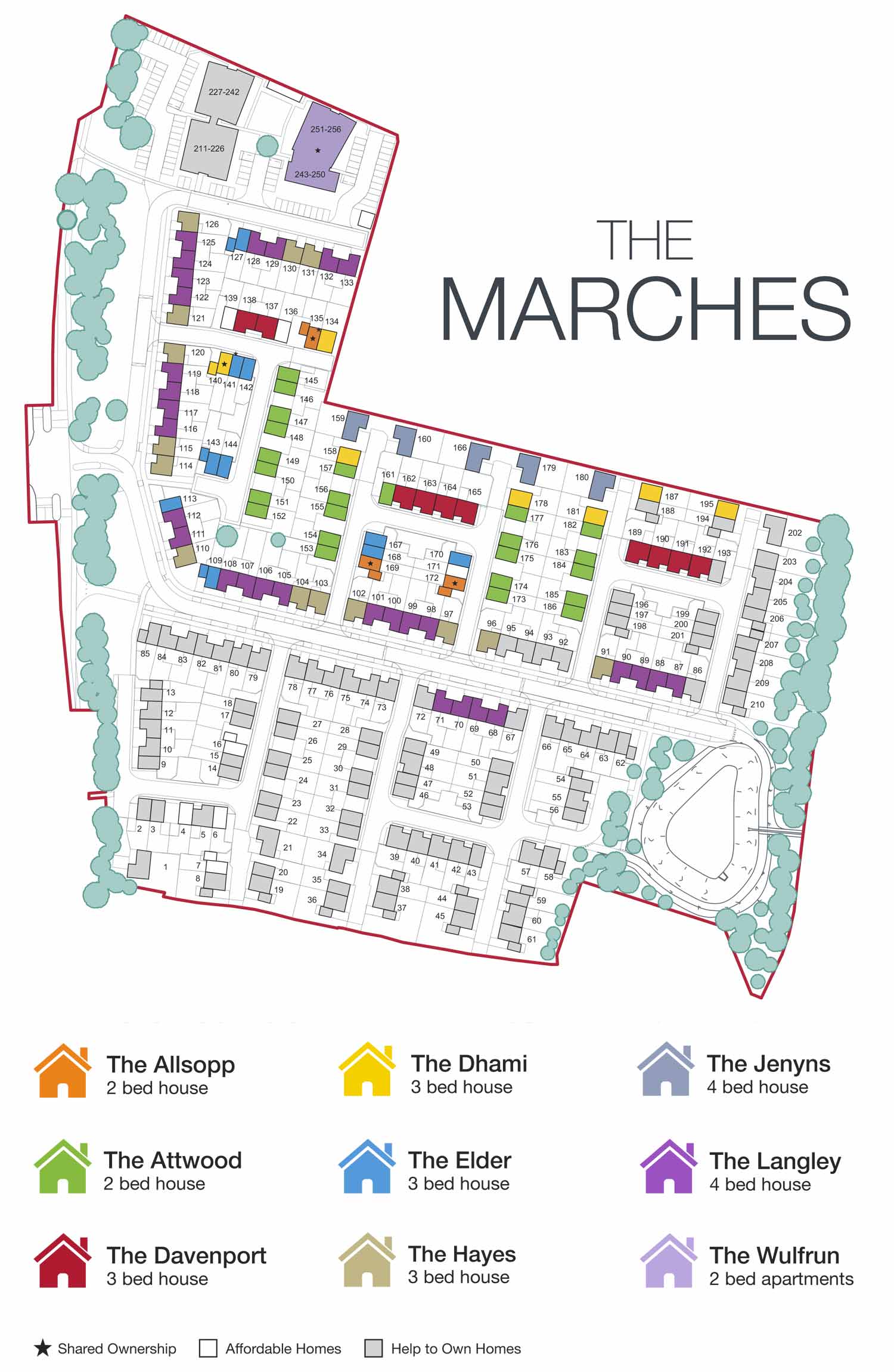 The Marches site plan